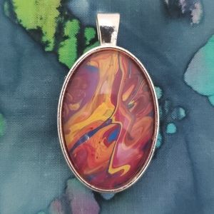 Handmade Oval Pendant Necklace